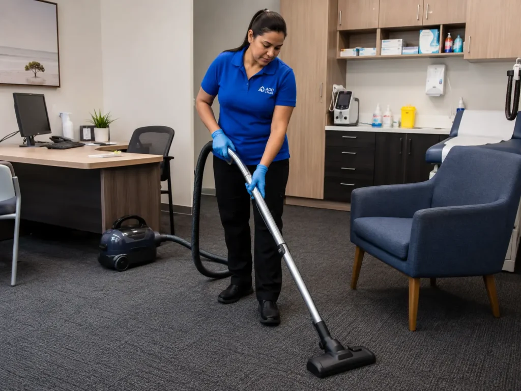Add Clean carrying out medical cleaning in a Joondalup GP office
